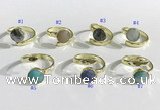 NGR1100 10mm faceted coin  mixed gemstone rings wholesale