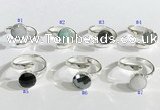 NGR1101 10mm faceted coin  mixed gemstone rings wholesale