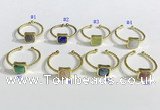 NGR1113 8mm square  mixed gemstone rings wholesale