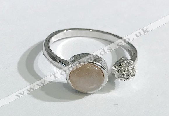 NGR1120 8mm coin  moonstone gemstone rings wholesale