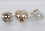 NGR141 25*30mm - 30*40mm freeform druzy agate rings wholesale