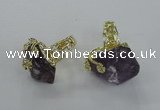 NGR143 18*25mm - 22*30mm faceted nuggets druzy amethyst rings