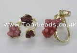 NGR151 8*10mm - 15*20mm nuggets druzy quartz rings wholesale