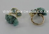 NGR153 8*10mm - 15*20mm nuggets druzy quartz rings wholesale