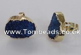 NGR156 22*30mm - 25*30mm freeform druzy agate rings wholesale