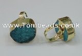 NGR162 22*30mm - 25*30mm freeform druzy agate rings wholesale