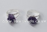 NGR168 10*14mm - 12*16mm faceted nuggets amethyst gemstone rings