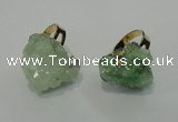 NGR20 18*25mm - 25*30mm nuggets plated druzy quartz rings