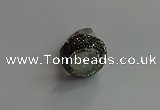 NGR2005 20*25mm flower druzy quartz rings wholesale