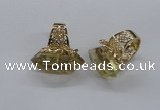 NGR201 15*25mm - 16*30mm faceted nuggets lemon quartz rings