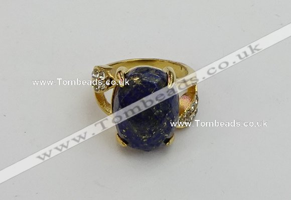 NGR2012 10*15mm faceted oval lapis lazuli gemstone rings