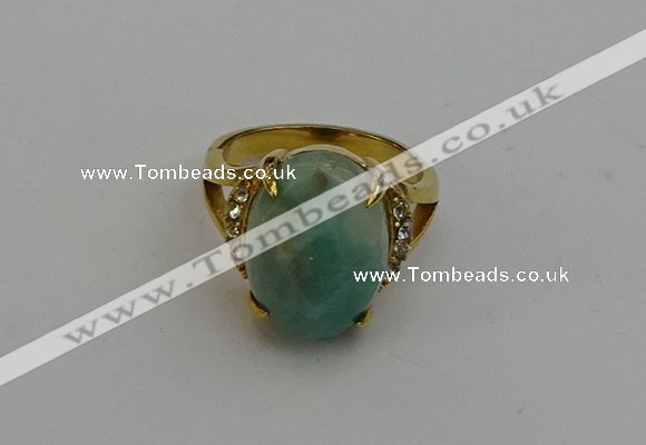 NGR2028 10*15mm faceted oval amazonite gemstone rings