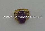 NGR2042 10*15mm faceted oval amethyst gemstone rings wholesale