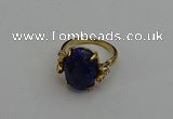 NGR2072 10*15mm faceted oval lapis lazuli gemstone rings