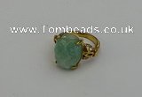 NGR2088 10*15mm faceted oval amazonite gemstone rings