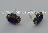 NGR2134 22*28mm - 22*30mm flower plated druzy agate rings