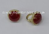 NGR234 20mm flat round agate gemstone rings wholesale