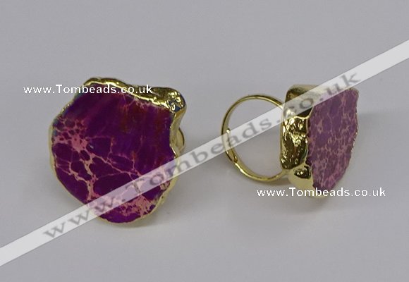 NGR263 22*30mm - 30*40mm freeform sea sediment jasper rings