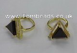 NGR277 14*14mm triangle agate gemstone rings wholesale