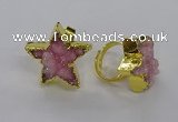 NGR283 25*25mm - 30*30mm star druzy agate gemstone rings