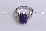 NGR3020 925 sterling silver with 8*10mm oval charoite rings