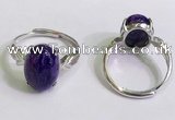 NGR3028 925 sterling silver with 10*14mm oval charoite rings