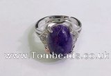 NGR3032 925 sterling silver with 10*14mm oval charoite rings