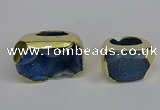 NGR306 25*40mm - 30*35mm freeform druzy agate gemstone rings