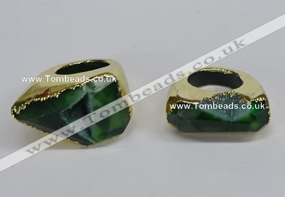 NGR307 25*40mm - 30*35mm freeform druzy agate gemstone rings