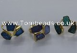 NGR349 10*14mm - 12*16mm freeform druzy agate gemstone rings