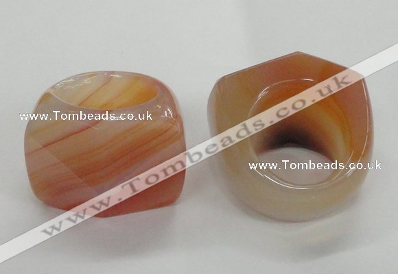 NGR38 20*30*35mm faceted freeform agate gemstone rings