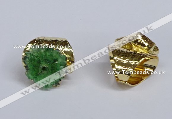 NGR388 18*25mm - 22*28mm freeform druzy agate gemstone rings
