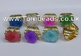 NGR390 18*25mm - 22*28mm freeform druzy agate gemstone rings