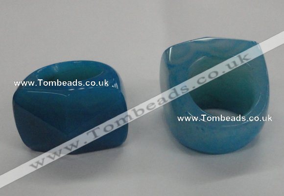 NGR43 20*30*35mm faceted freeform agate gemstone rings