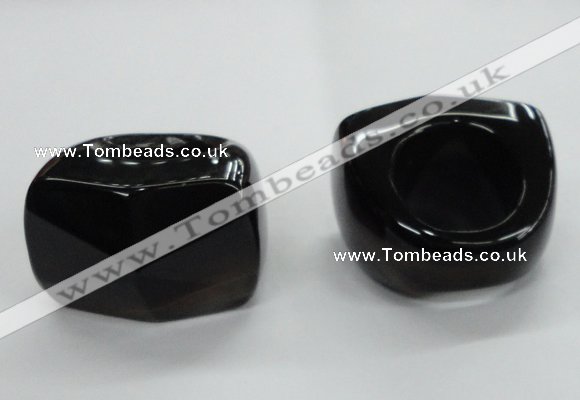 NGR45 20*30*35mm faceted freeform agate gemstone rings