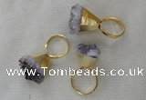 NGR83 20*22mm - 25*25mm nuggets amethyst gemstone rings