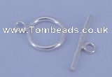 SSC01 5pcs 8mm donut 925 sterling silver toggle clasps