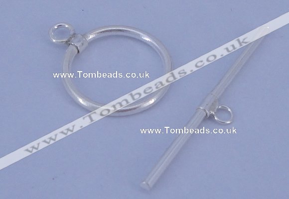 SSC02 5pcs 16mm donut 925 sterling silver toggle clasps