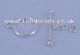 SSC09 5pcs 12mm donut 925 sterling silver toggle clasps