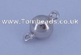 SSC106 5pcs 6mm round 925 sterling silver magnetic clasps