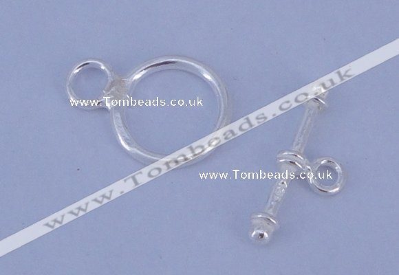 SSC11 5pcs 12mm donut 925 sterling silver toggle clasps