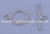 SSC19 5pcs 11mm donut 925 sterling silver toggle clasps