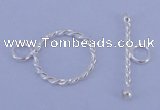 SSC20 5pcs 12mm donut 925 sterling silver toggle clasps