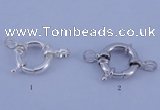 SSC202 5pcs 12mm 925 sterling silver spring rings clasps