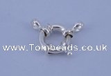 SSC204 5pcs 15mm 925 sterling silver spring rings clasps