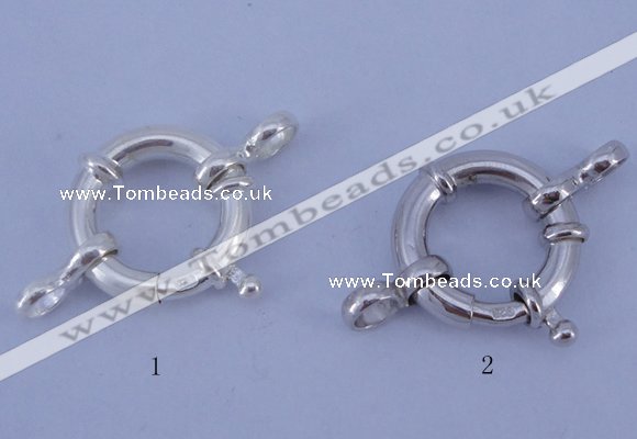 SSC205 5pcs 16mm 925 sterling silver spring rings clasps