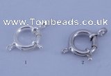 SSC206 5pcs 12mm 925 sterling silver spring rings clasps