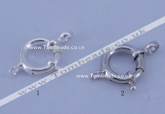 SSC206 5pcs 12mm 925 sterling silver spring rings clasps