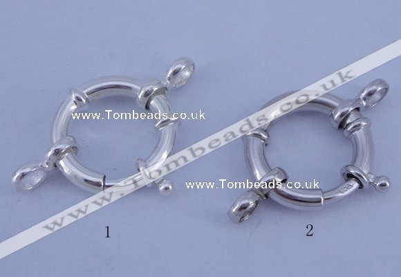 SSC209 5pcs 20mm 925 sterling silver spring rings clasps