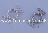 SSC211 5pcs three-strand 13.5mm 925 sterling silver spring rings clasps